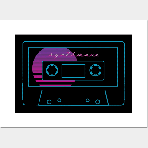 Synthwave Cassette (Video Variant) Wall Art by GloopTrekker